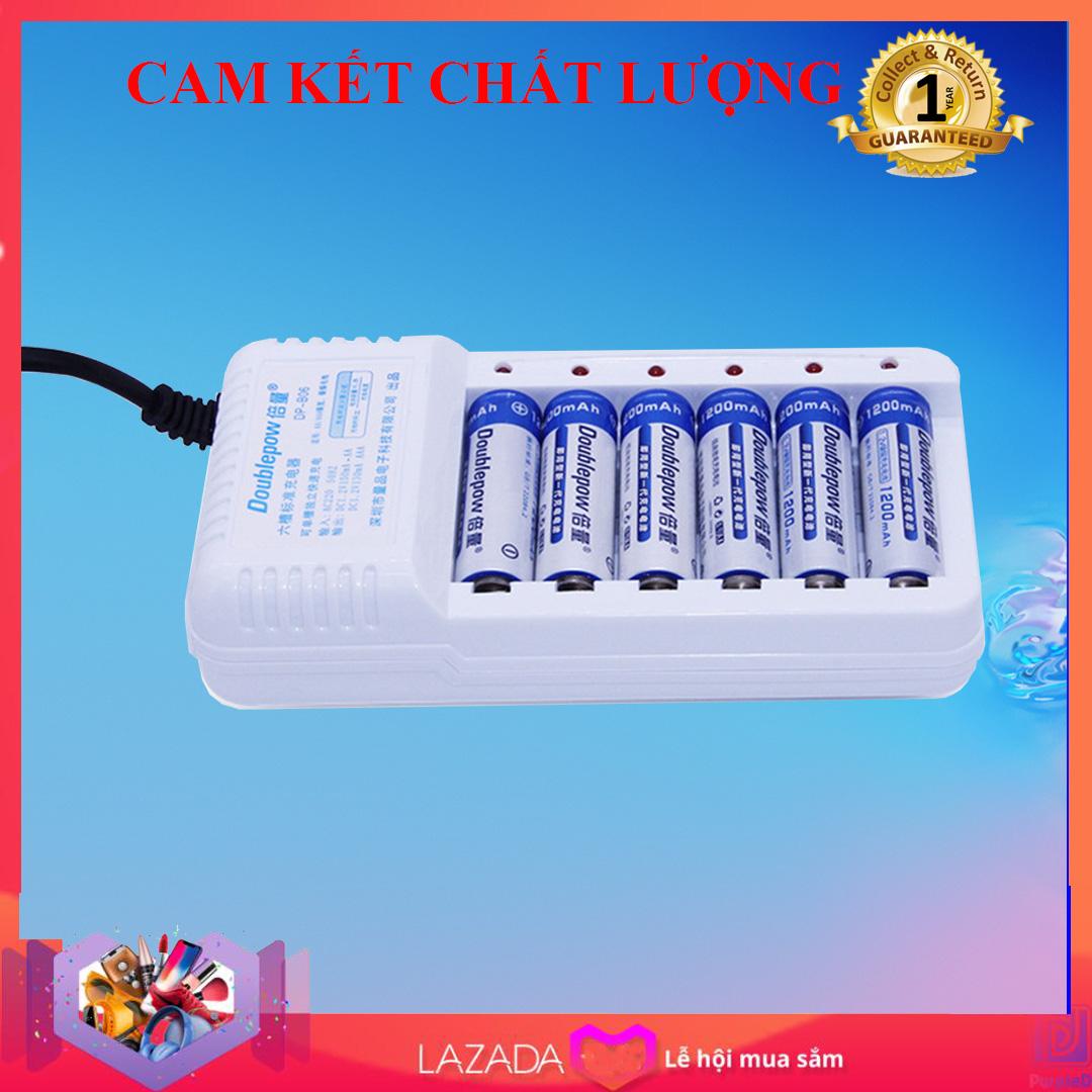 Bộ sạc pin AA/AAA DoublePow DP-B06 6 cổng chất lượng cao