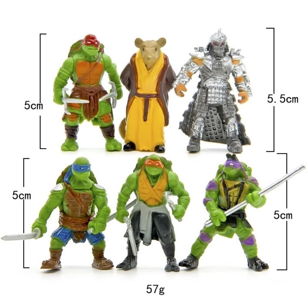 [HCM]Bộ 06 Mô Hình Trang Trí Ninja Rùa - Mẫu 02