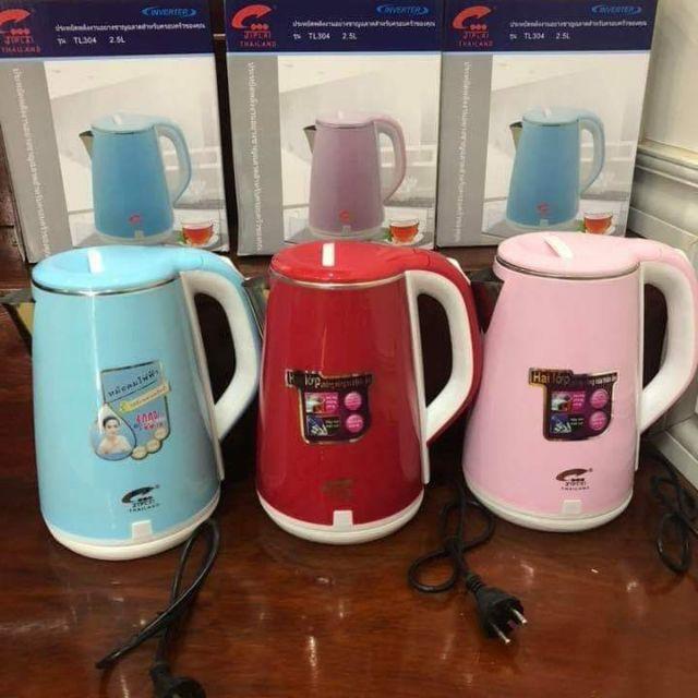 Ấm siêu tốc Jiplai Thái Lan 2 lớp 2,5l ( Bảo hành 12 tháng )
