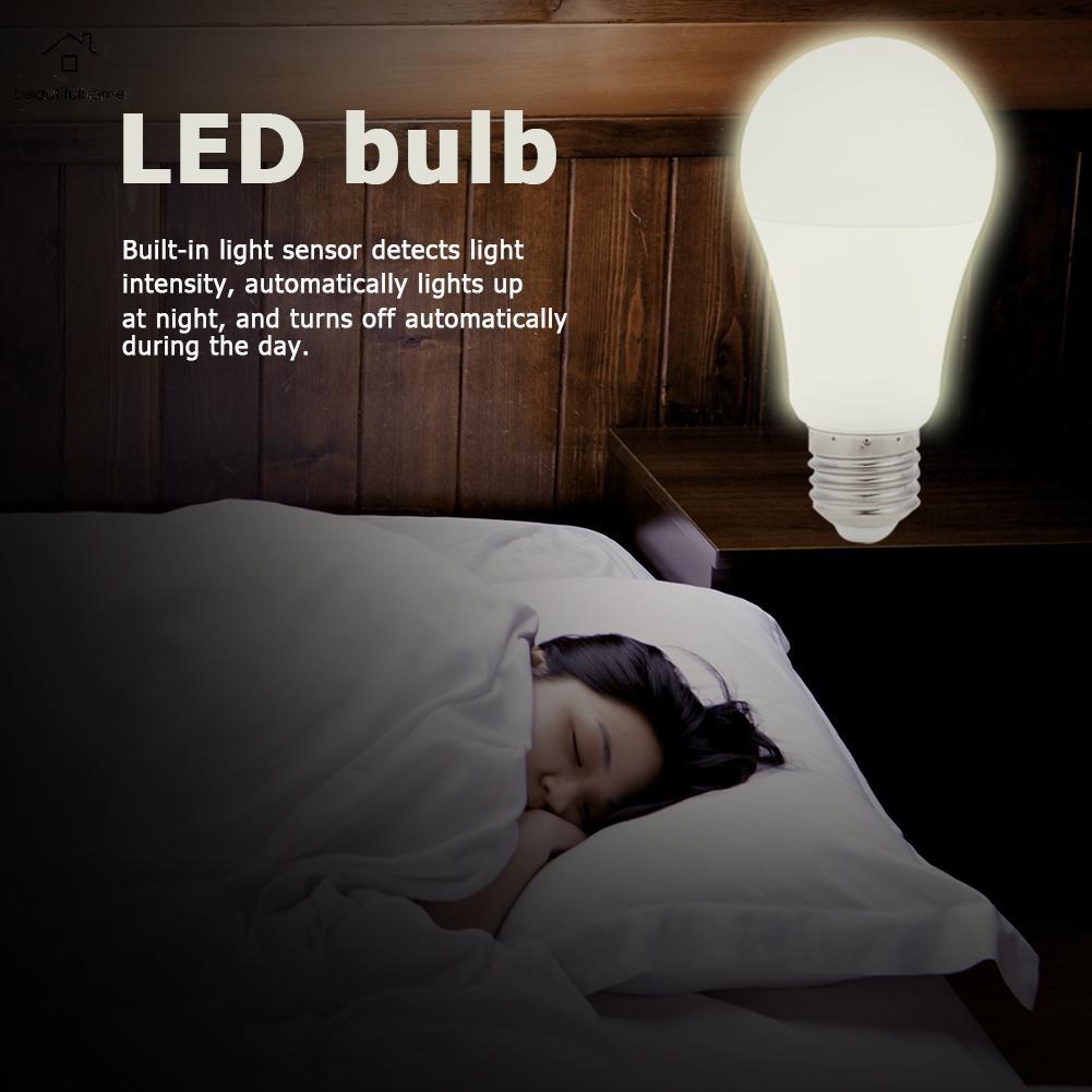 Room Daylight Sensor LED E27 Bulb Dusk to Dawn Light Smart Corridor Induction Bulbs