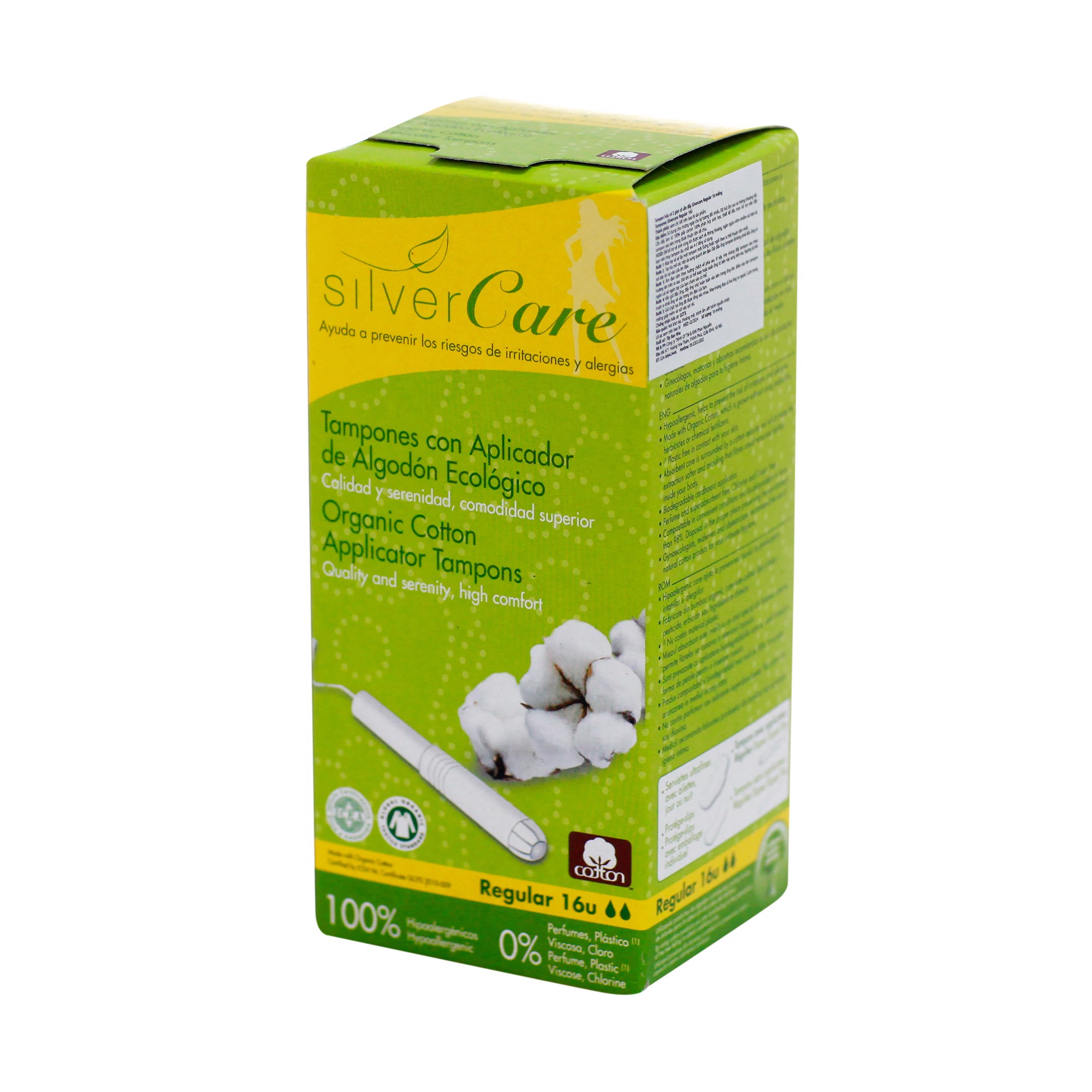 [Hoàn Tiền 15%]Tampon hữu cơ có cần đẩy Silvercare
