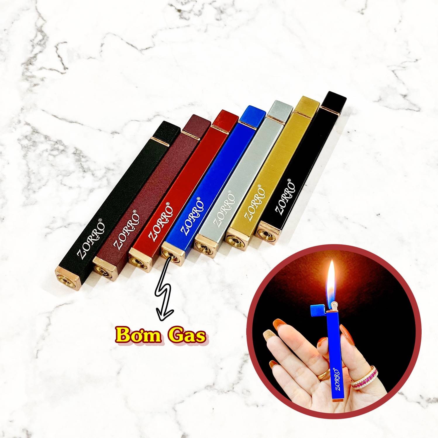 BẬT LỬA GAS ĐÁ RÃNH TAY ZORRO Z501 - (XÀI GAS)