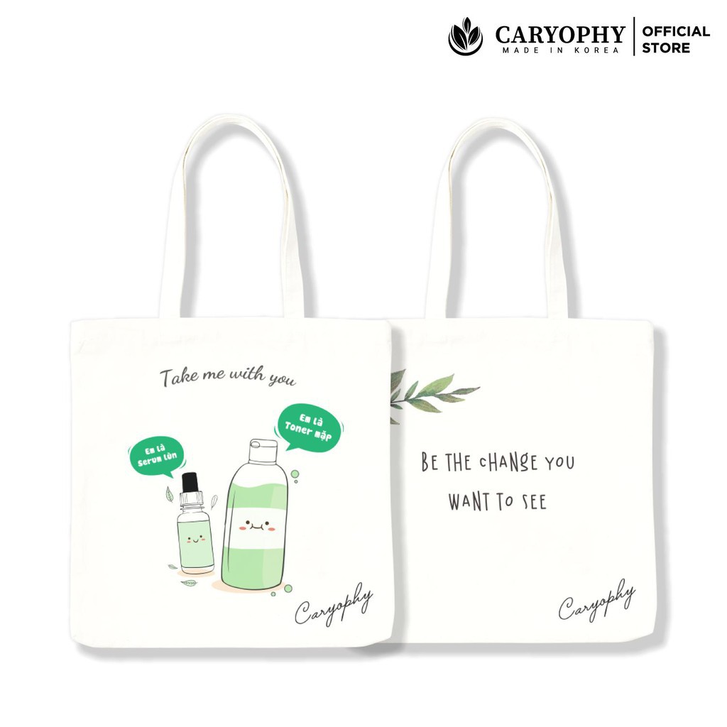 Túi vải tote nữ Canvas cao cấp Caryophy