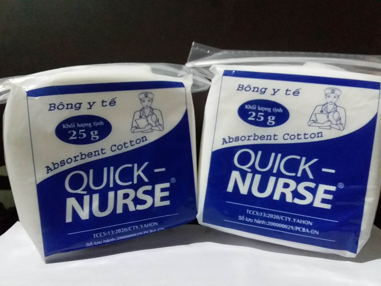 Combo 4 gói bông gòn y tế QUICK NURSE  (gói 25g)
