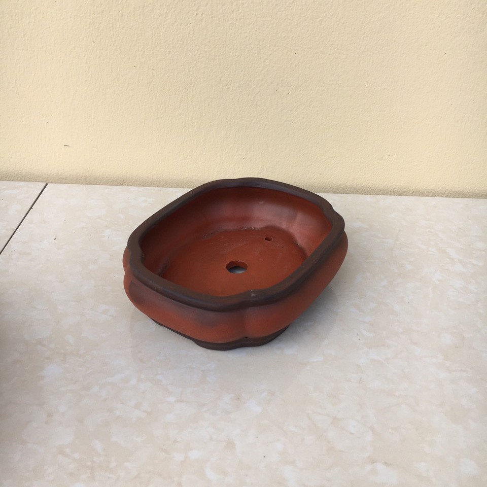 Chậu bonsai Áng mây mini đất nung gốm Bát tràng 1 size BM-28