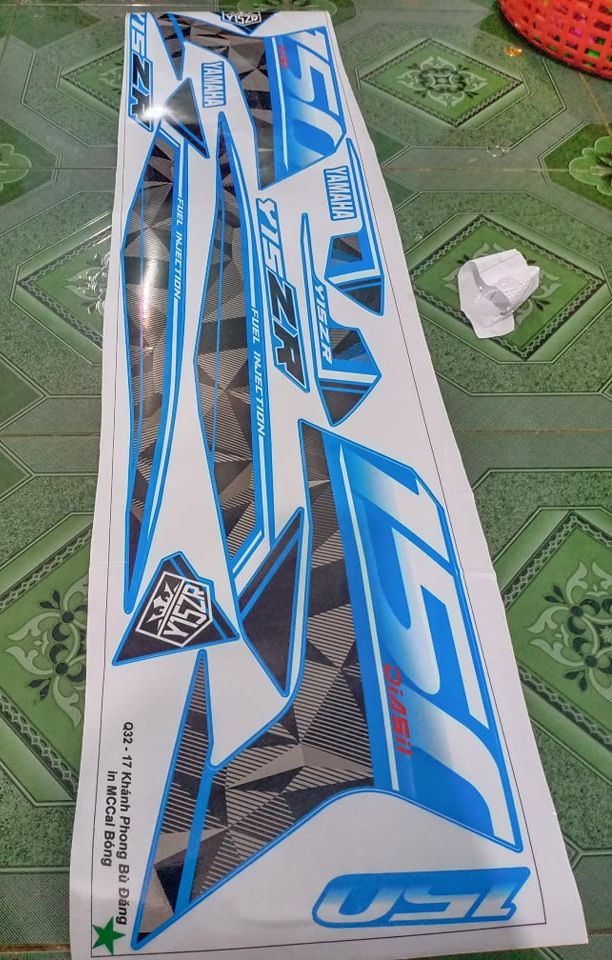tem rời ex 150 y15zr xanh đen