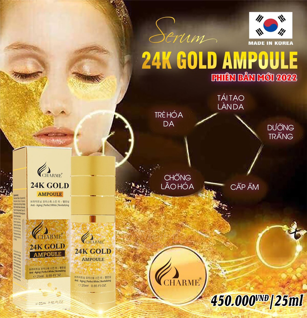 SERUM VÀNG 24K GOLD AMPOULE 25ML