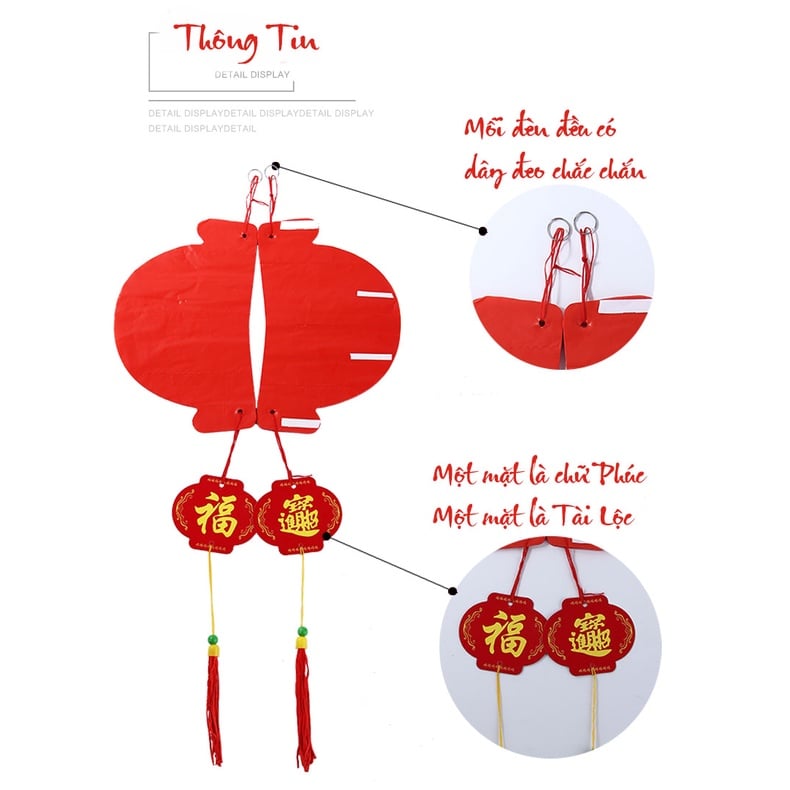 LỒNG ĐÈN ĐỎ TRANG TRÍ TẾT XUÂN