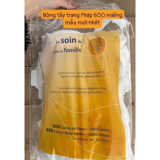 BÔNG TẨY TRANG PHÁP 600 miếng