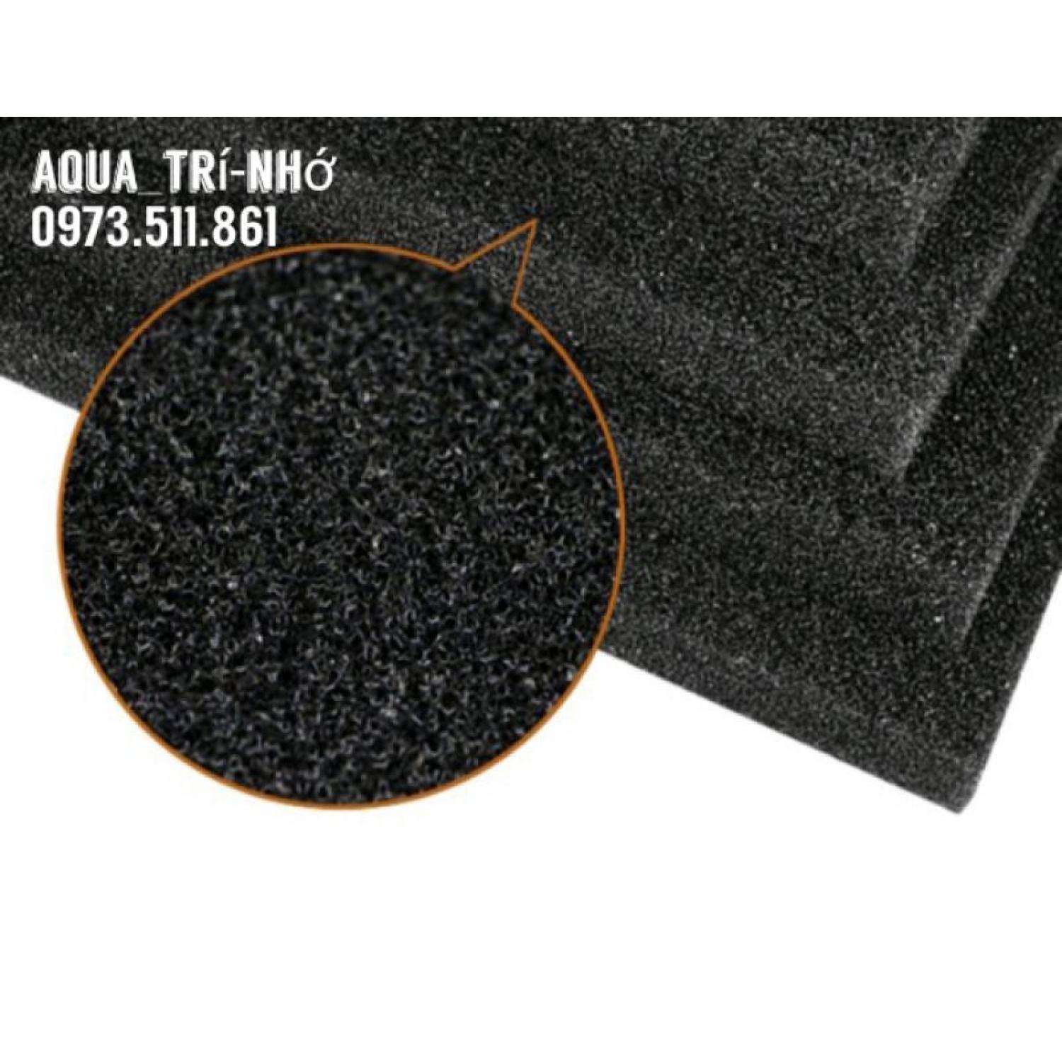 TẤM MÚT ĐEN LỌC NƯỚC CHO BỂ CÁ 50x50x5