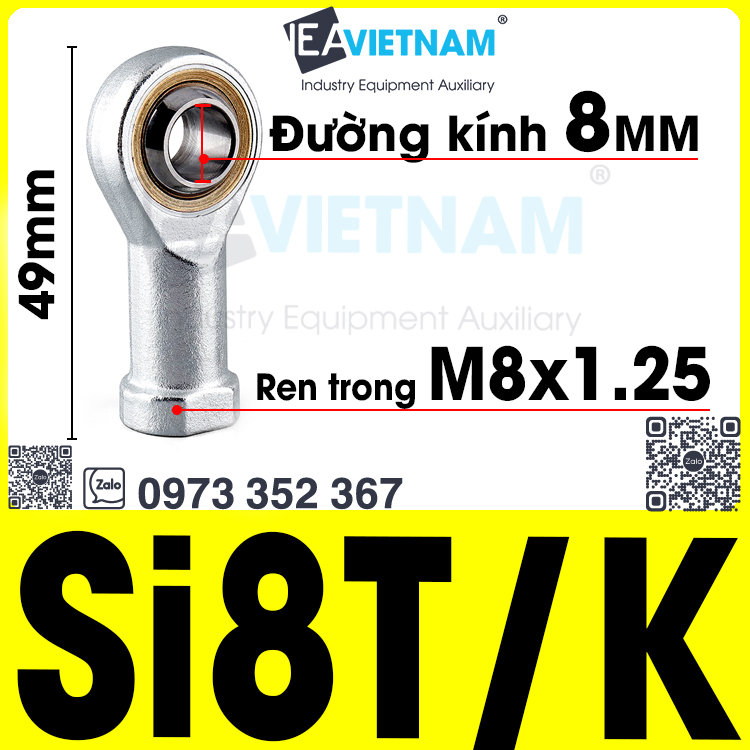 Vòng bi mắt trâu M8 8mm Si 8 T/K