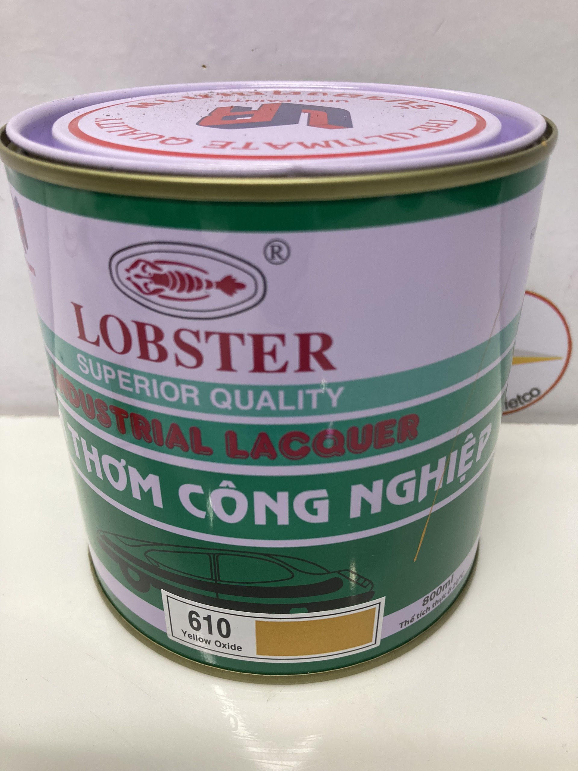 Sơn nhanh khô, sơn thơm công nghiệp màu vàng Lobster 610  800ML