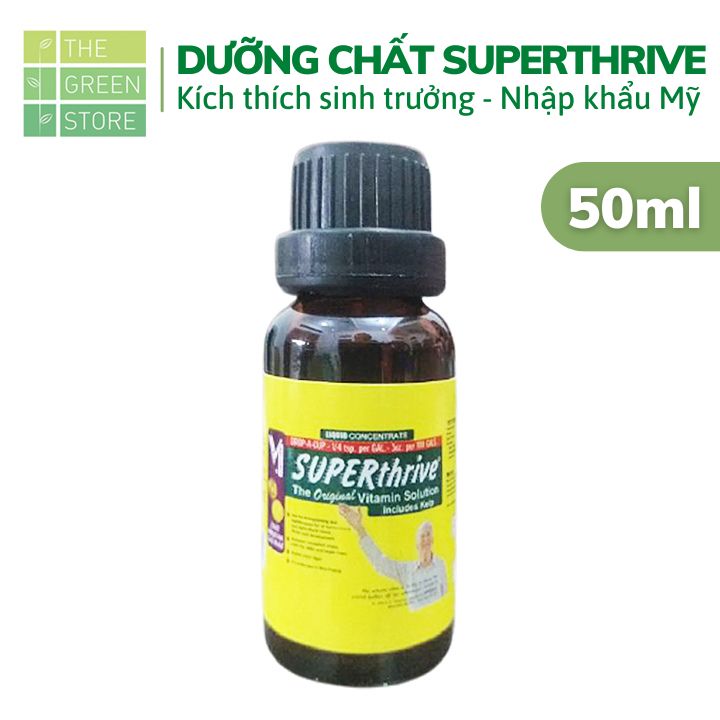 Superthrive Mỹ (20ml/ 60ml) cung cấp vitamin và hormone, kích sinh trưởng và phục hồi cây cho hoa lan, hoa hồng, mai vàng, cây cảnh