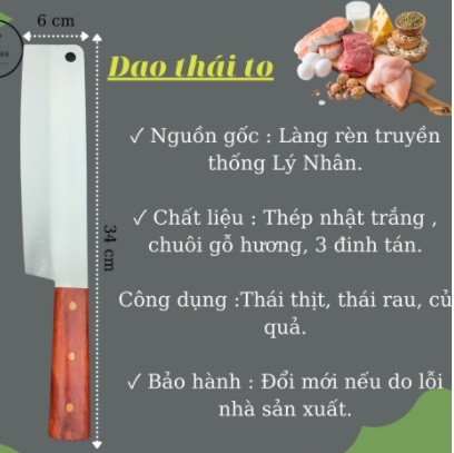 Dao Thái Thịt Không Rỉ Siêu Sắc Bén