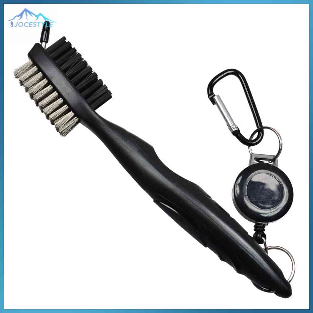 Golf Club Brush Golf Stick Putter Groove Cleaner Dual Sided Cleaning Accessories for Easy Accessory-Red/Blue/Green/Black