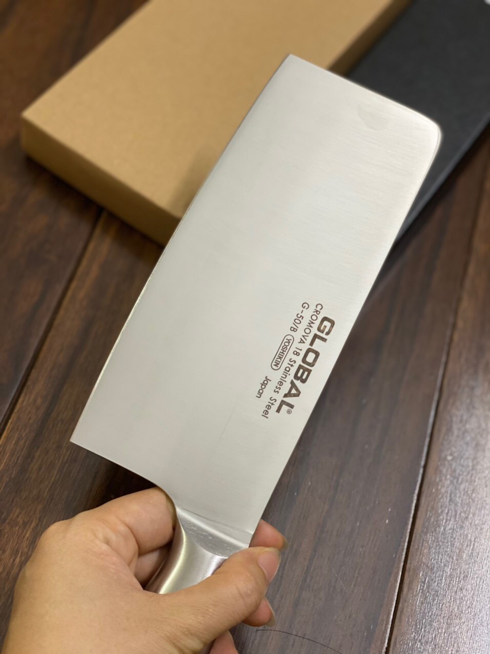 BÁO GIÁ Dao Làm Bếp Nhật Bãi | Shopee Lazada Sendo Tiki mới nhất 18 Dao chặt xương nhật bản cao cấp dao chặt Golbal G-50 - Thiết kế nguyên khối làm bằng Thép không gỉ Cromova 18- hàng nhật bãi