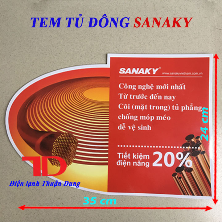 Tem tủ đông sanaky các loại - điện lạnh thuận dung