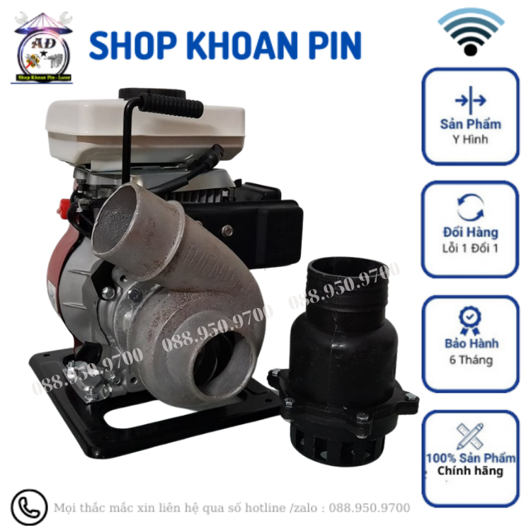 Máy bơm xăng GX100 dùng bơm nước ruộng