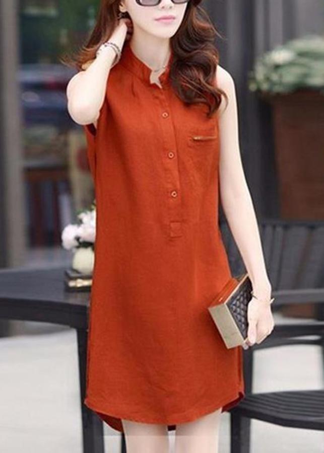 Đầm cát tuyết dáng suông Nhà may Thu (Hồng phấn)