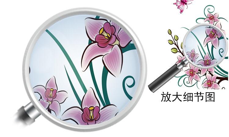 [HCM]Decal Dán Kính Cao Cấp - Hoa Ly Hồng cong ( 60x116 )-DK1046