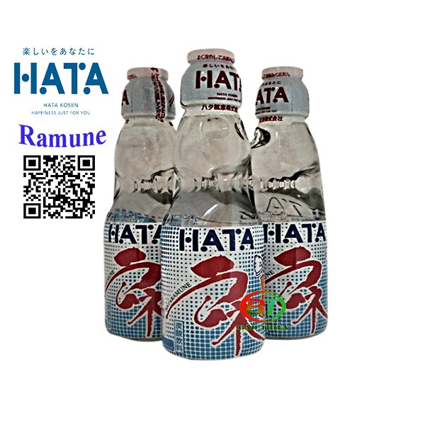 Japanese Ramune Hata Water in 200ml Glass Bottle