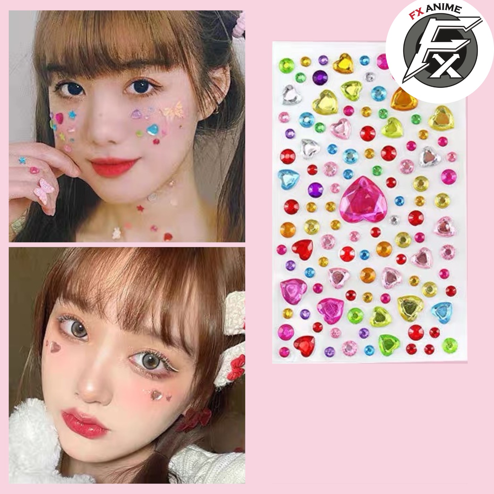 Đá đính mắt makeup - Đá dính mặt trang điểm Fx Anime(Có clip,Ảnh thật khách feedback)
