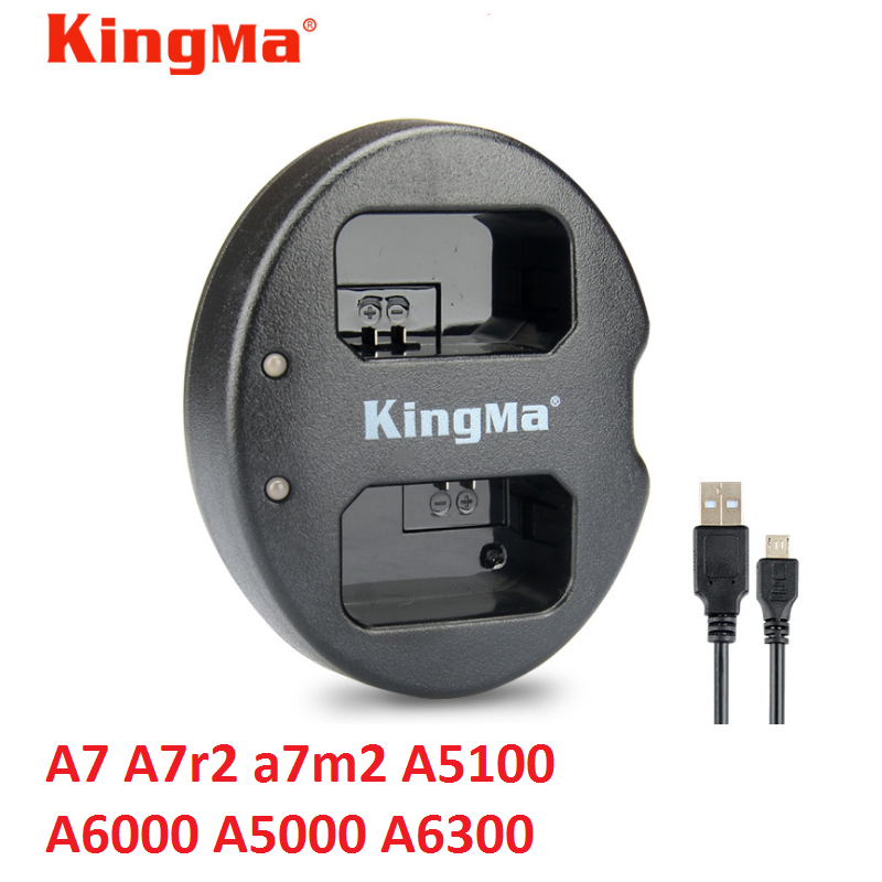 Đế sạc pin máy ảnh Sony FW50 loại 2 khe thích hợp cho A6000 A6300 A6500 A7 series kèm cáp sạc