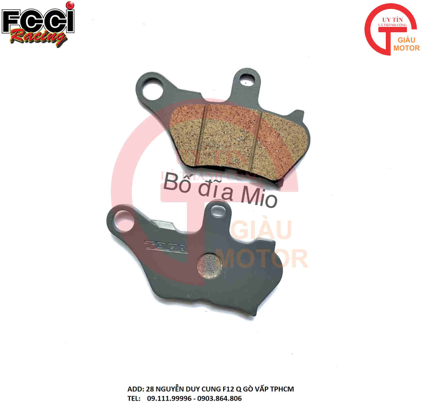 BỐ THẮNG DĨA XE YA MIO ULTIMO .MIO CLASSICO HÃNG FCCI