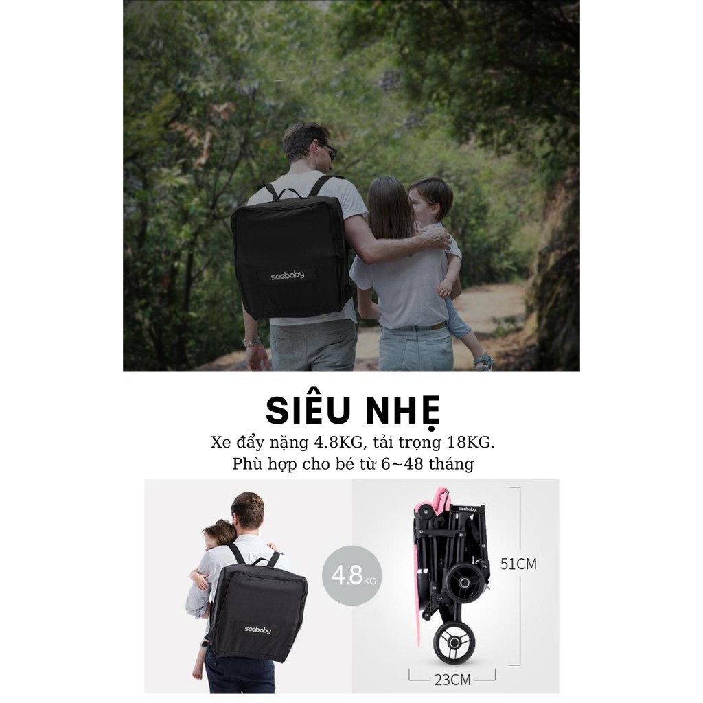 Xe đẩy cho bé gọn nhẹ Seebaby A2_Thegioixetreem.com