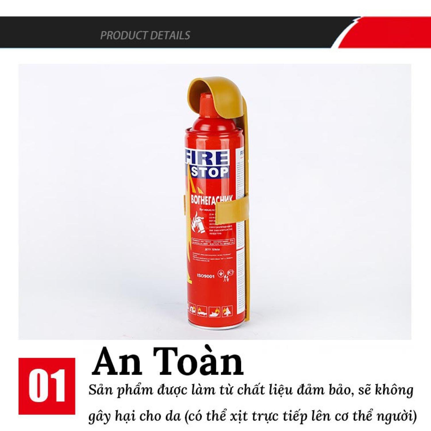 Bình cứu hoả 500ml dạng xịt. Bình chữa cháy mini FireStop