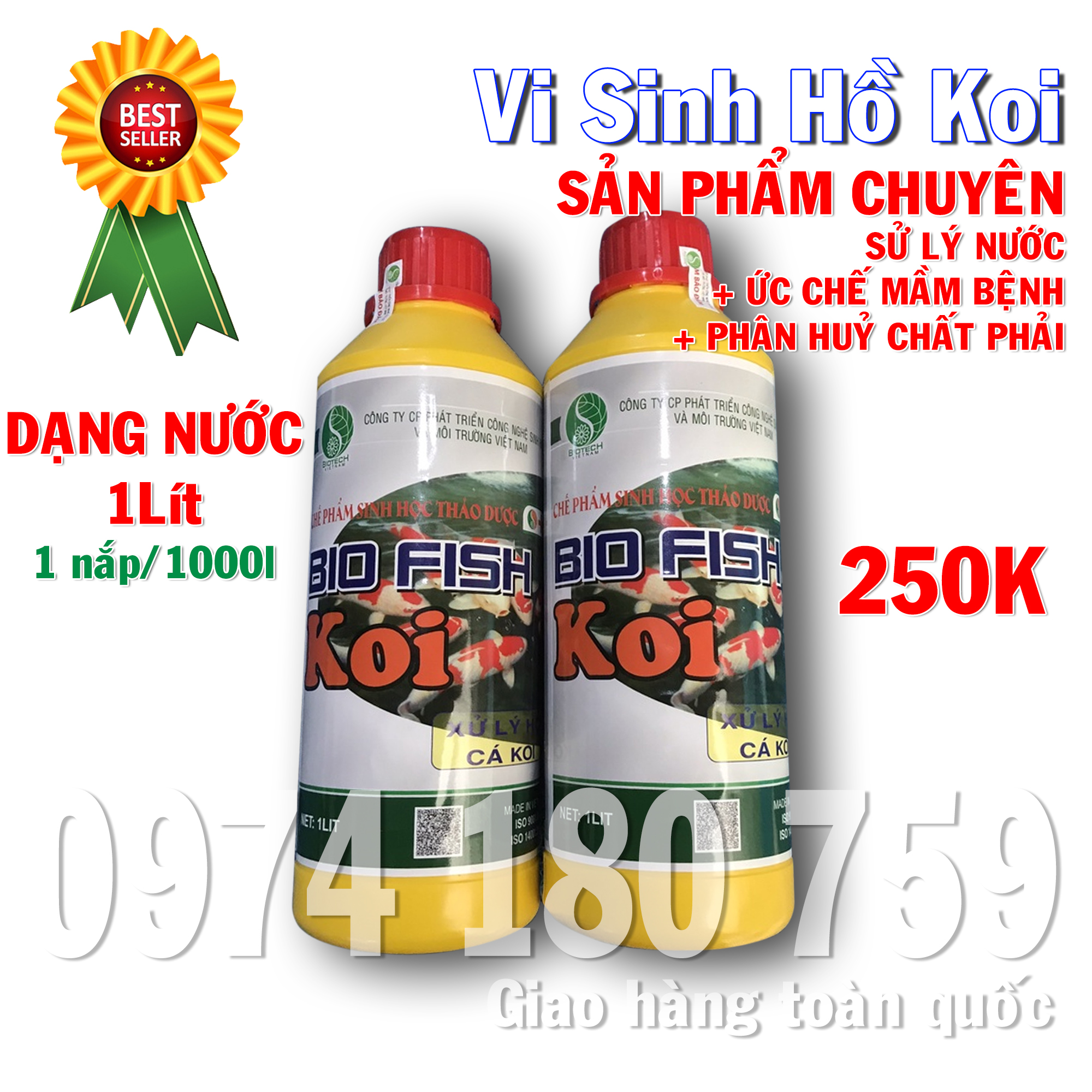Vi Sinh BIO FISH Xử Lý Nước [Chai 1LIT]