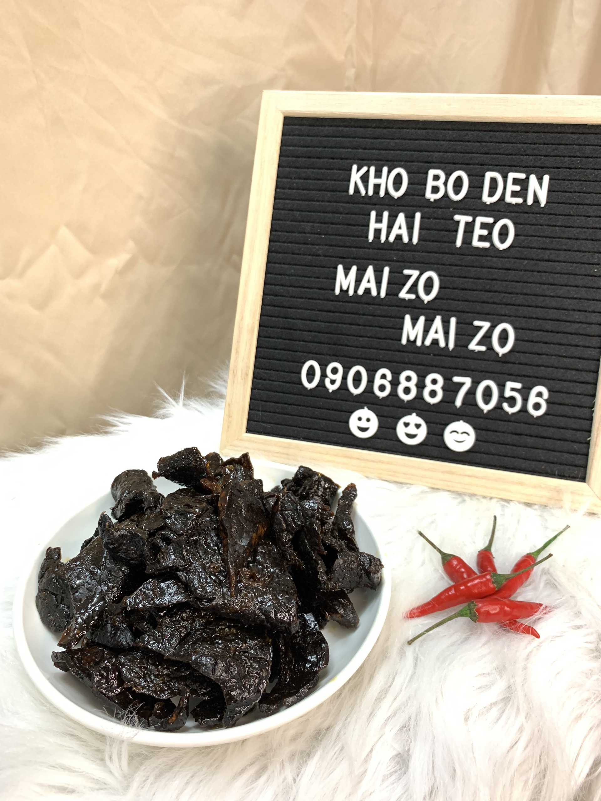 Khô bò đen 500g
