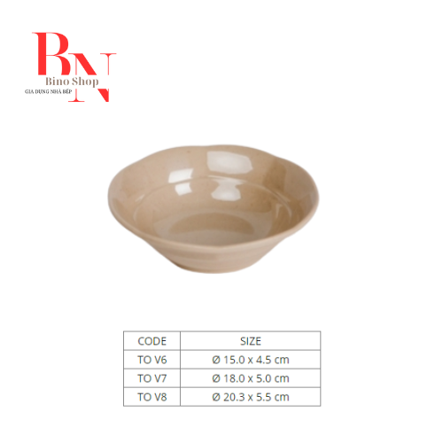 Tô Nhựa Melamine Màu Nâu