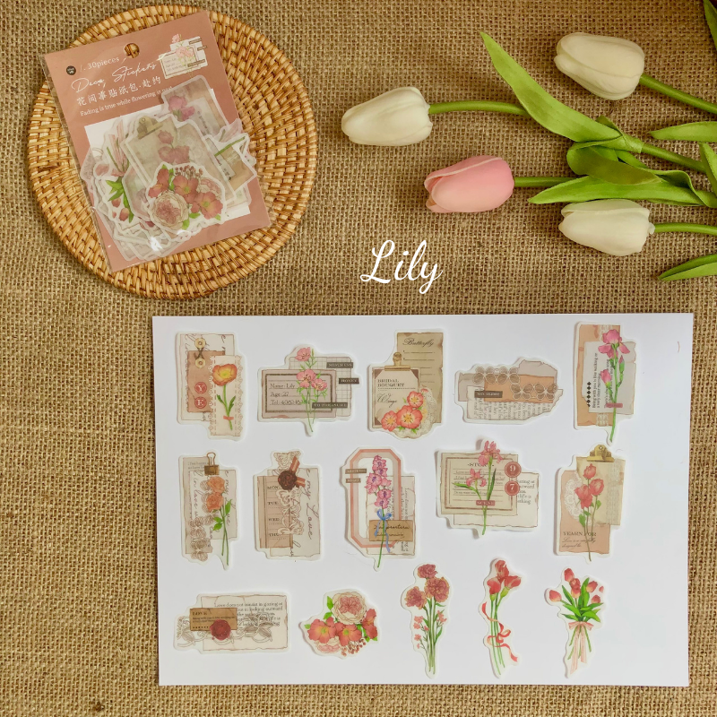 Sticker Washi Hoa Vintage - Infeel Me