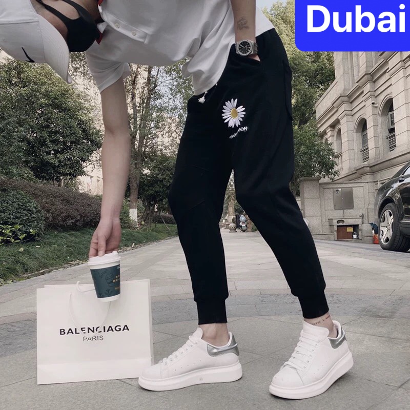 QUẦN JOGGER THỂ THAO NAM HOA CÚC CỰC SIÊU HOT TRÊN ĐÙI CAO CẤP CHẤT NỈ DÀY DA CÁ  - DUBAI FASHION