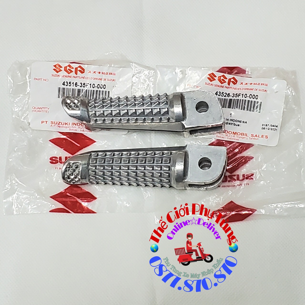 Cục nhôm gác chân trước raider fi - satria fi zin suzuki indo - 43516-35f10-000/ 43526-35f10-000