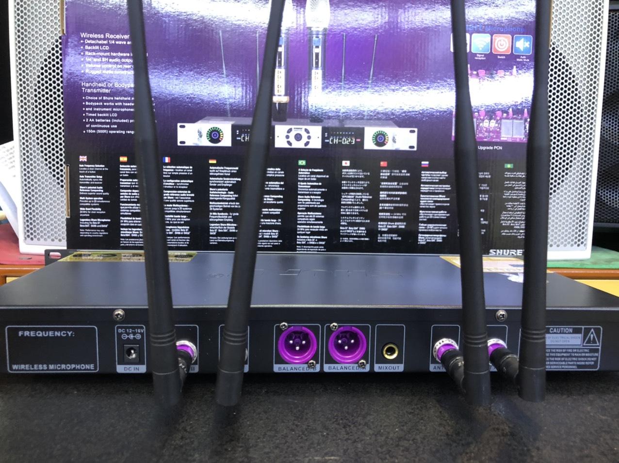 Micro không dây Shure UGX 23Plus, Micro karaoke tiếng nhẹ ít hú,BH 12 THÁNG