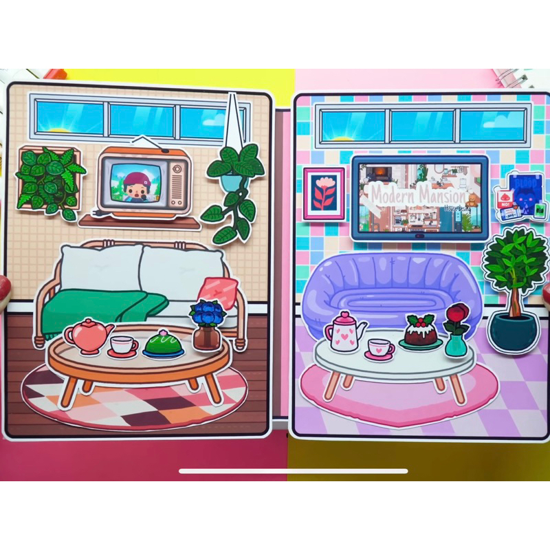 Ngôi nhà búp bê giấy Classic vs Modern