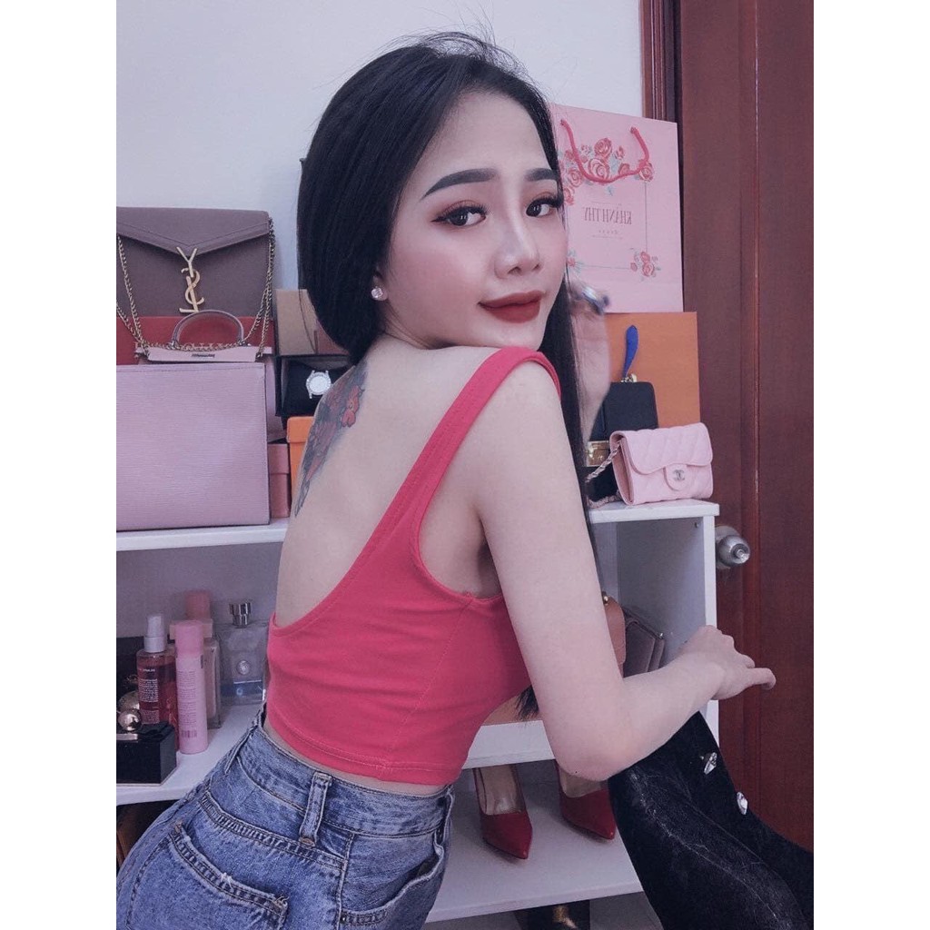 Áo 2 dây croptop hở lưng 2023 House