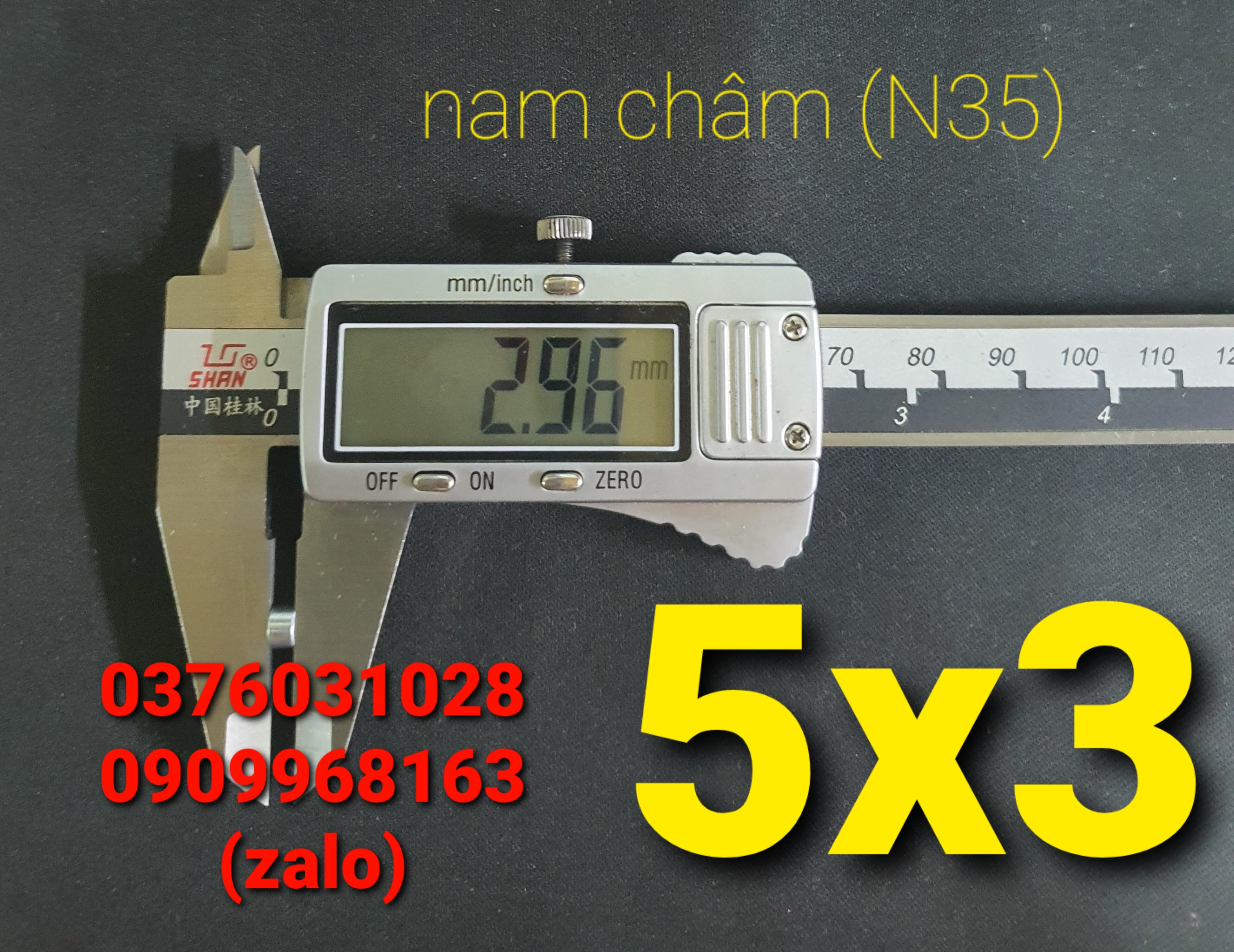 [HCM]Nam châm vĩnh cửu (N35) 5x3 (hộp 20 viên)