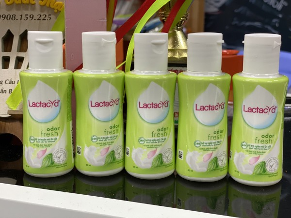 Combo 5 chai, 3c, 2 Chai Dung dịch vệ sinh phụ nữ Lactacyd lá trầu không và nước hoa hồng 60ml nhập khẩu