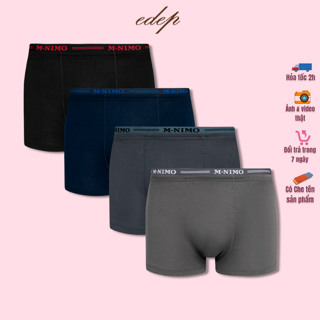 Quần lót nam cotton m-nimo boxer mỏng nhẹ EDEP 080