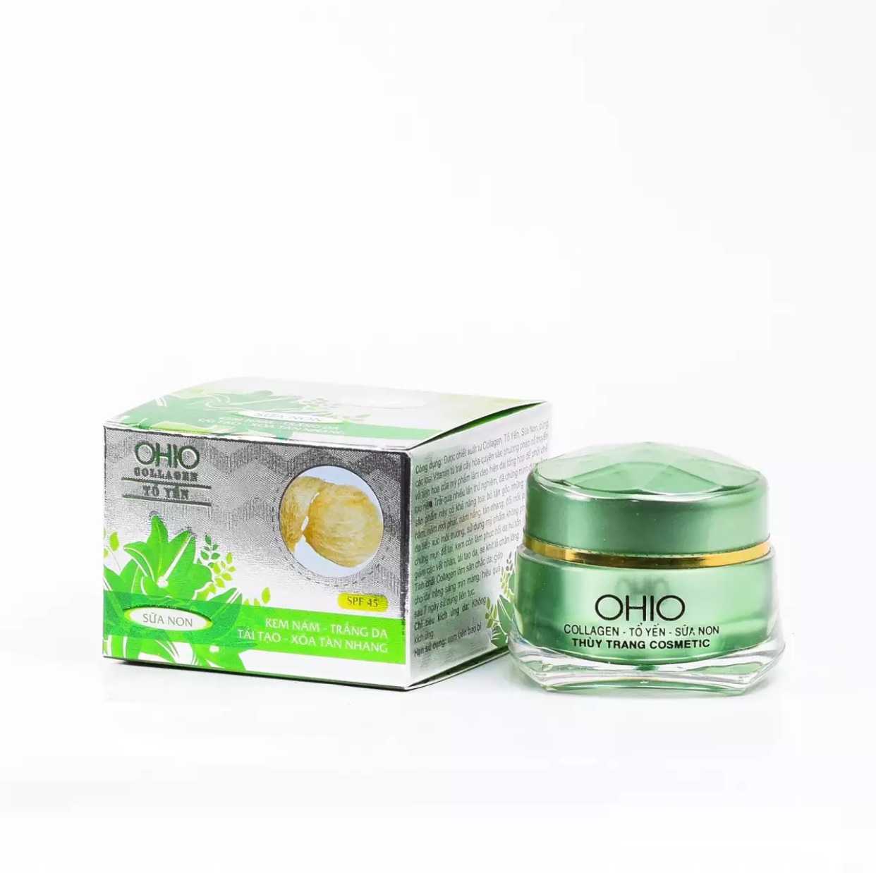 Kem Nám, Trắng da, Tái tạo, Xóa tàn nhang Collagen và Tổ Yến OHIO (18g)