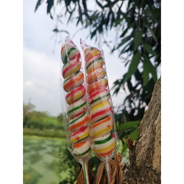 kẹo mút xoắn dài (combo 10 cây )