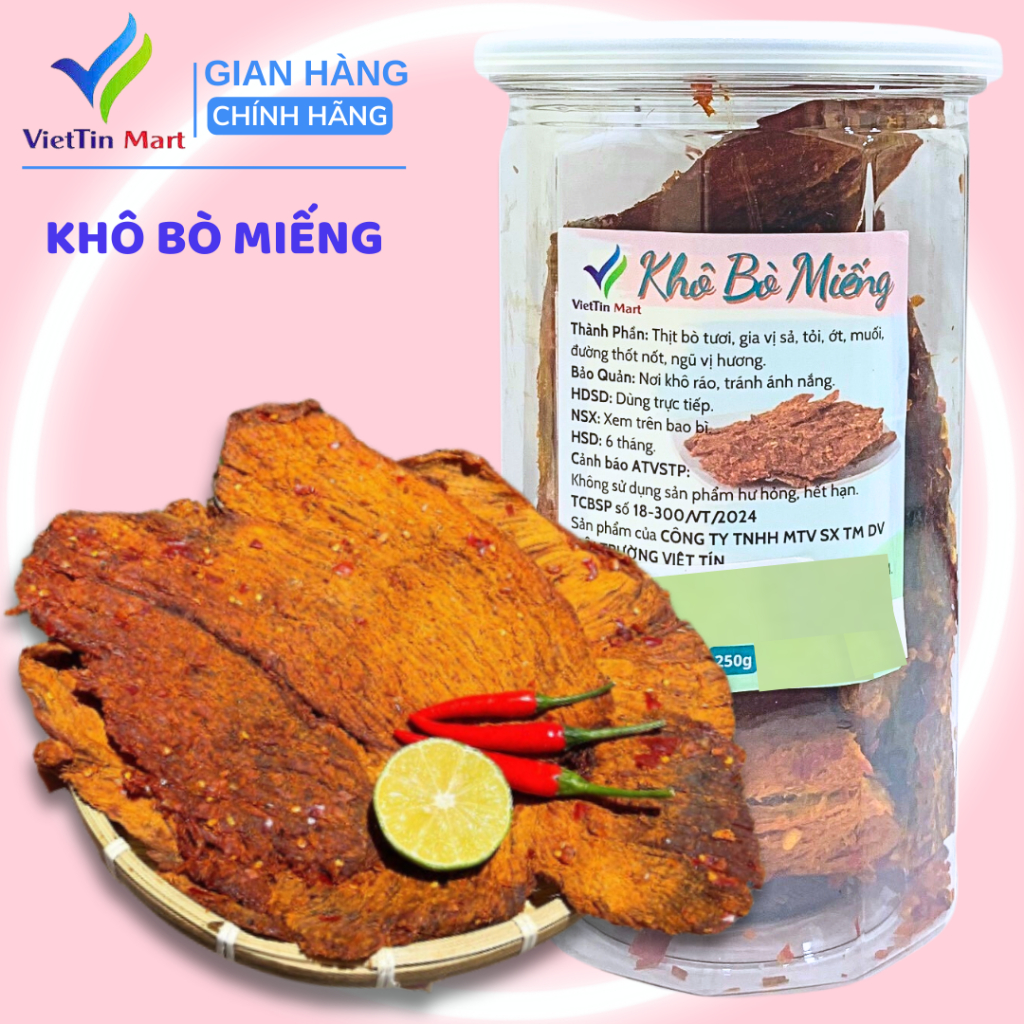 250g Khô Trâu Miếng - Viettin Mart