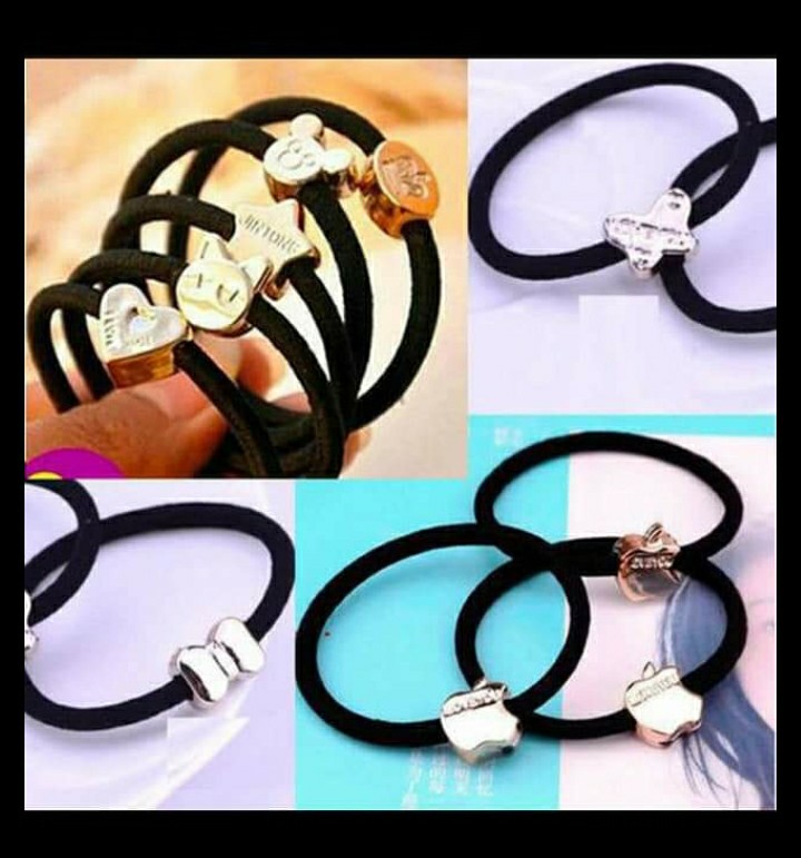 ( Combo 50 ) Cột tóc đơn giản nhiều hình dễ thương