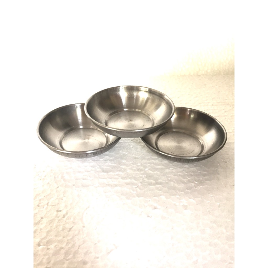 Chén chấm inox , chén đựng muối tiêu, gia vị, chén mắm
