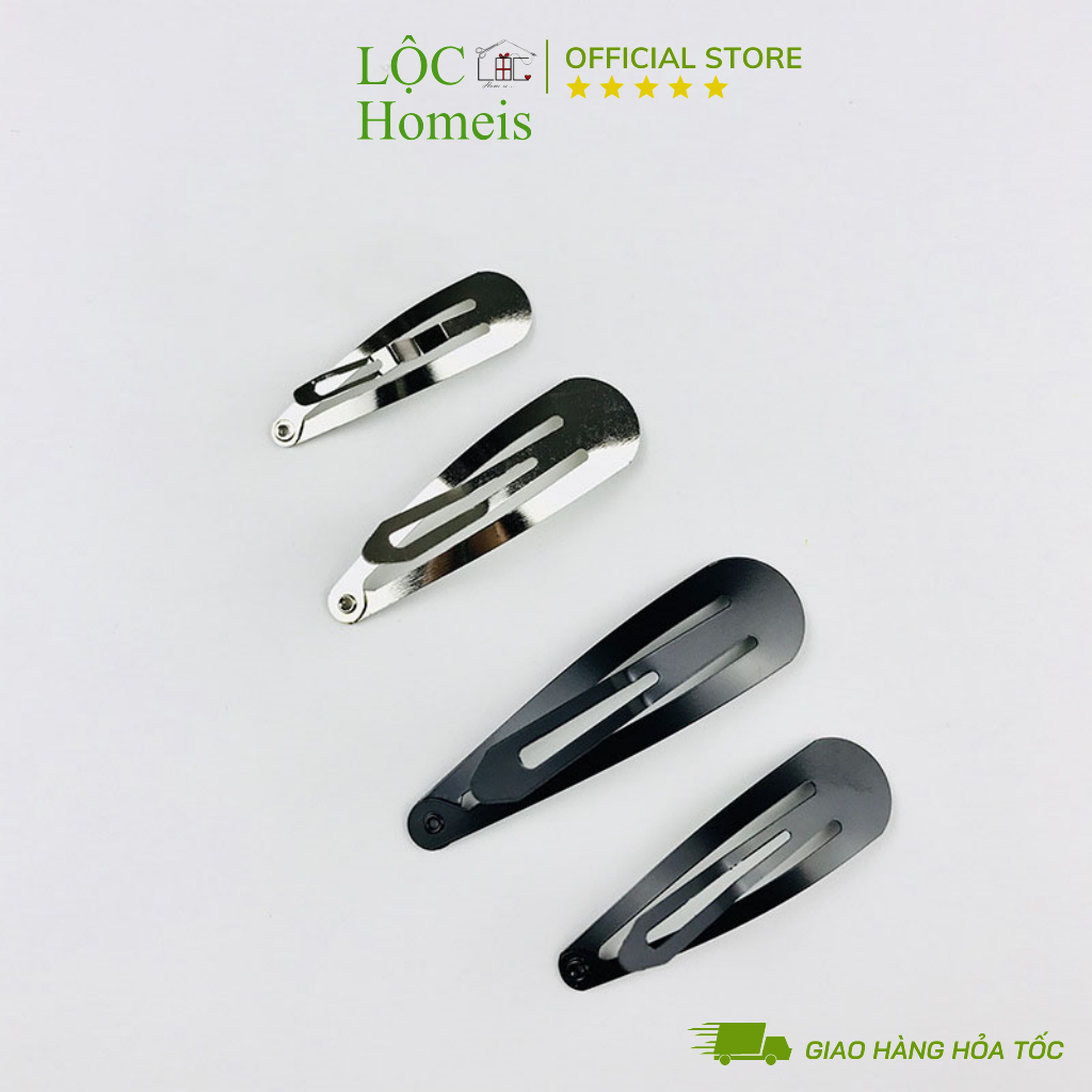 Set 10 Phôi Kẹp Tóc DIY Thêu Handmade (Vuông, Tam Giác & Giọt Nước, Oval) - LỘC Homeis