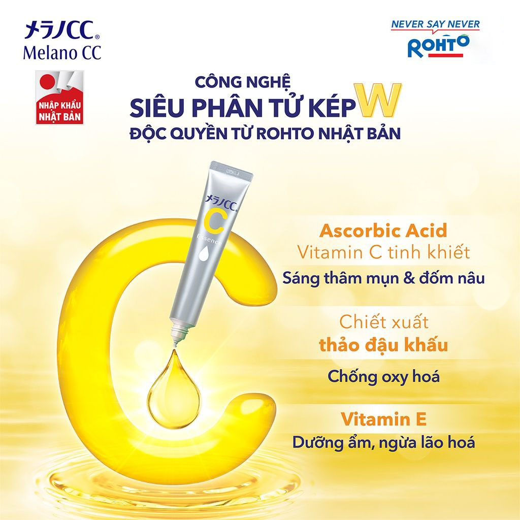 Imported from Japan SERUM VITAMIN C ROHTO MELANO CC 20ML HỖ TRỢ GIẢM ...