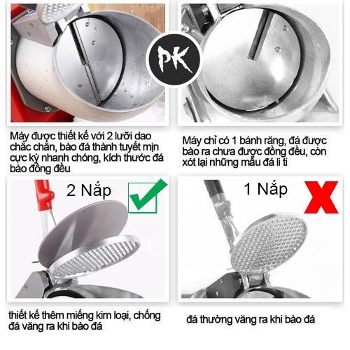 Máy bào đá 2 lưỡi 2 nắp ICE CRUSHER